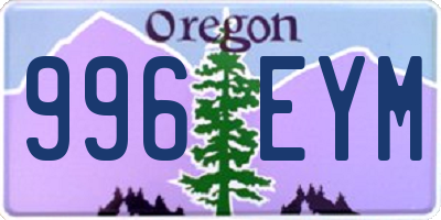 OR license plate 996EYM