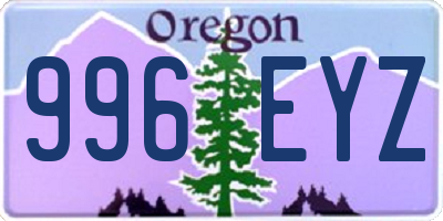 OR license plate 996EYZ