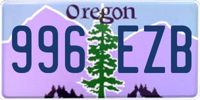 OR license plate 996EZB