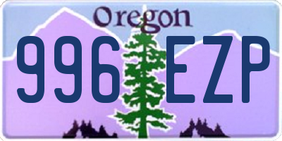 OR license plate 996EZP