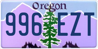OR license plate 996EZT
