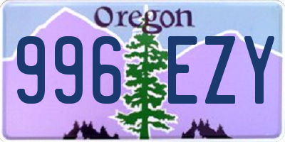 OR license plate 996EZY