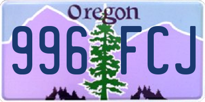 OR license plate 996FCJ