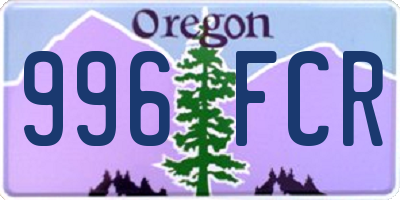 OR license plate 996FCR