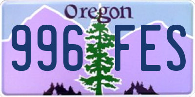 OR license plate 996FES