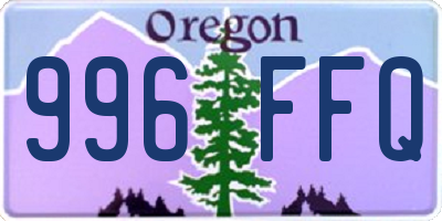 OR license plate 996FFQ