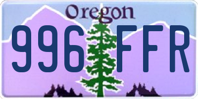 OR license plate 996FFR