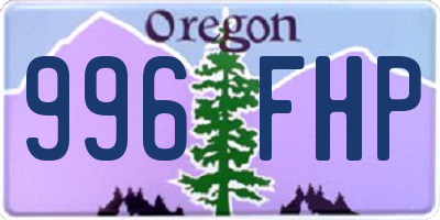 OR license plate 996FHP