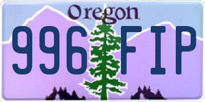 OR license plate 996FIP