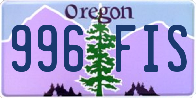 OR license plate 996FIS