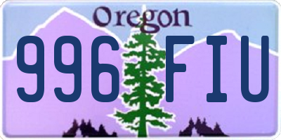OR license plate 996FIU