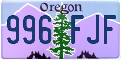 OR license plate 996FJF