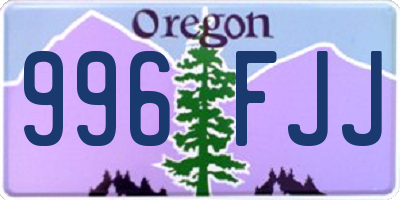 OR license plate 996FJJ