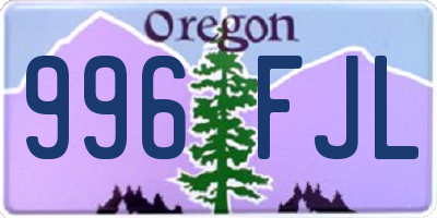 OR license plate 996FJL