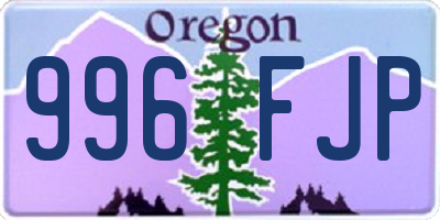 OR license plate 996FJP