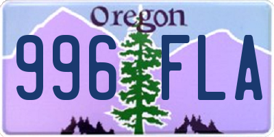 OR license plate 996FLA