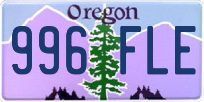 OR license plate 996FLE