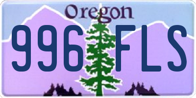 OR license plate 996FLS