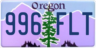 OR license plate 996FLT