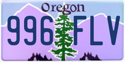 OR license plate 996FLV