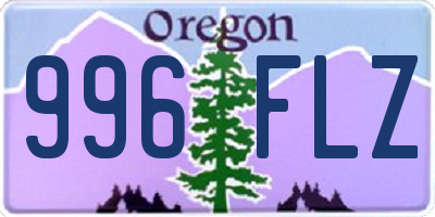 OR license plate 996FLZ