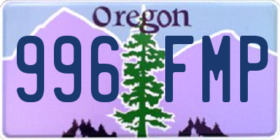 OR license plate 996FMP