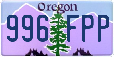 OR license plate 996FPP