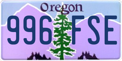 OR license plate 996FSE