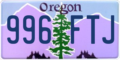 OR license plate 996FTJ