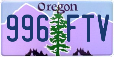 OR license plate 996FTV