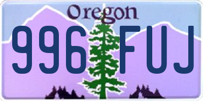 OR license plate 996FUJ