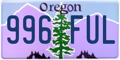 OR license plate 996FUL