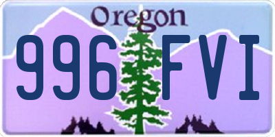 OR license plate 996FVI