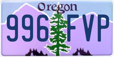 OR license plate 996FVP