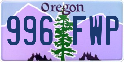 OR license plate 996FWP