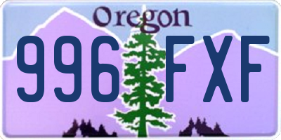 OR license plate 996FXF