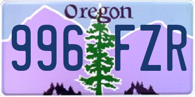 OR license plate 996FZR