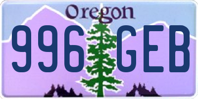 OR license plate 996GEB