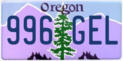OR license plate 996GEL