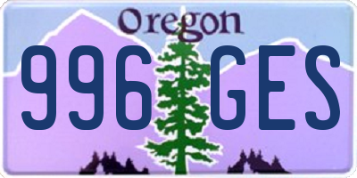 OR license plate 996GES