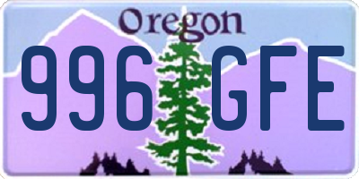 OR license plate 996GFE