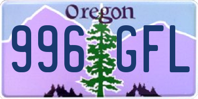 OR license plate 996GFL
