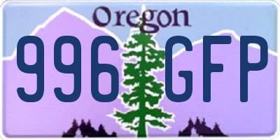 OR license plate 996GFP
