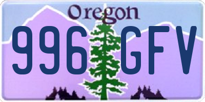 OR license plate 996GFV