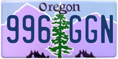 OR license plate 996GGN