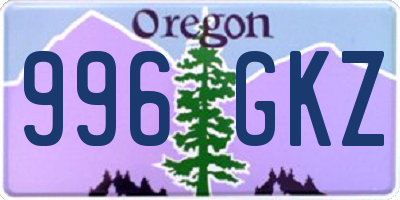 OR license plate 996GKZ