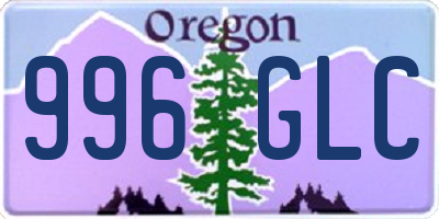 OR license plate 996GLC