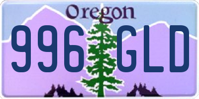 OR license plate 996GLD