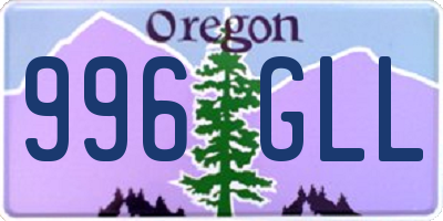 OR license plate 996GLL