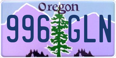 OR license plate 996GLN